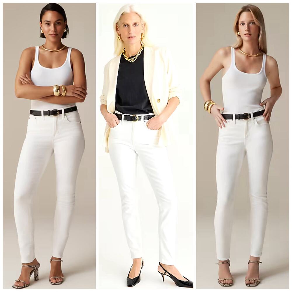 J. Crew Factory Women's Skinny Jeans in White
